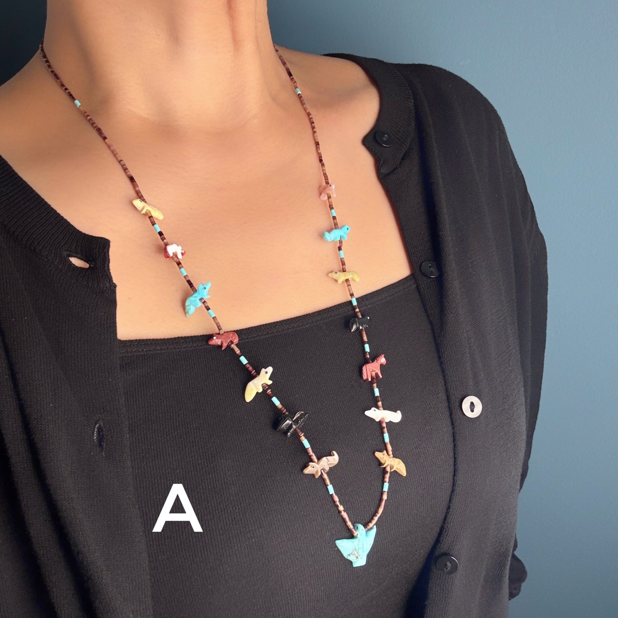 Indian Jewelry》マルチストーン フェティッシュネックレス | 【公式