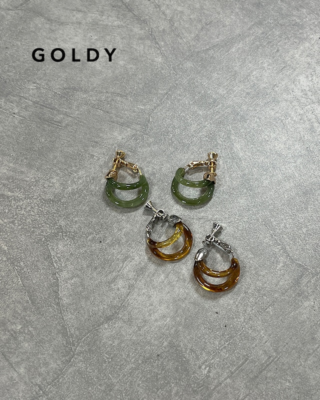 GOLDY/ゴールディ/クリアカラーマーブルフープイヤリング/アクセサリー/2230607【追跡可能メール便180円】