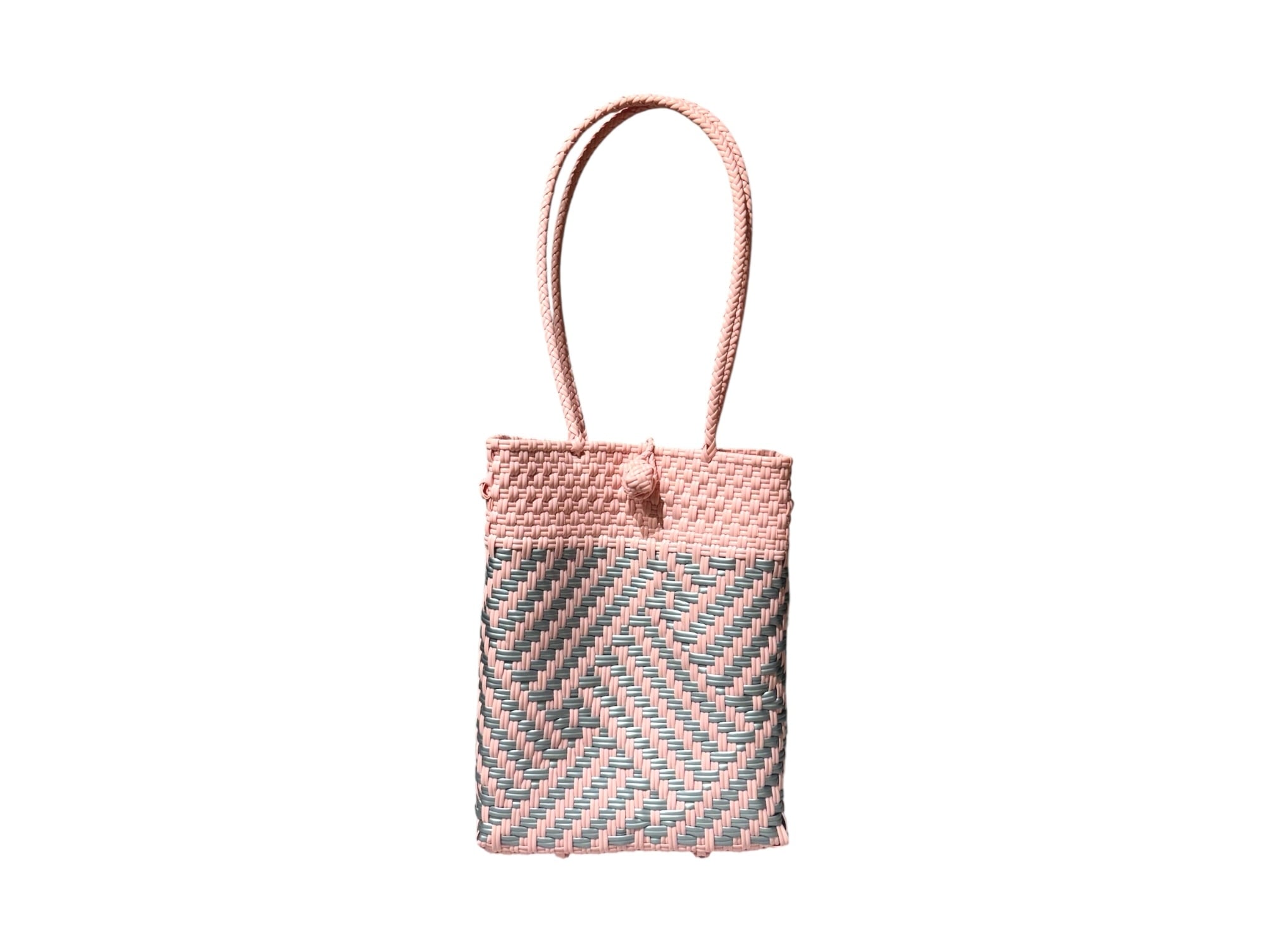 Geometry柄 TOTE Bag (A4 細ヒモ) - Baby Pink