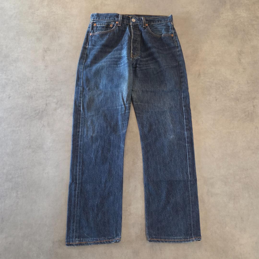 リーバイス501 W32 ヒゲ ハチノス 濃紺 90s USA製 22633