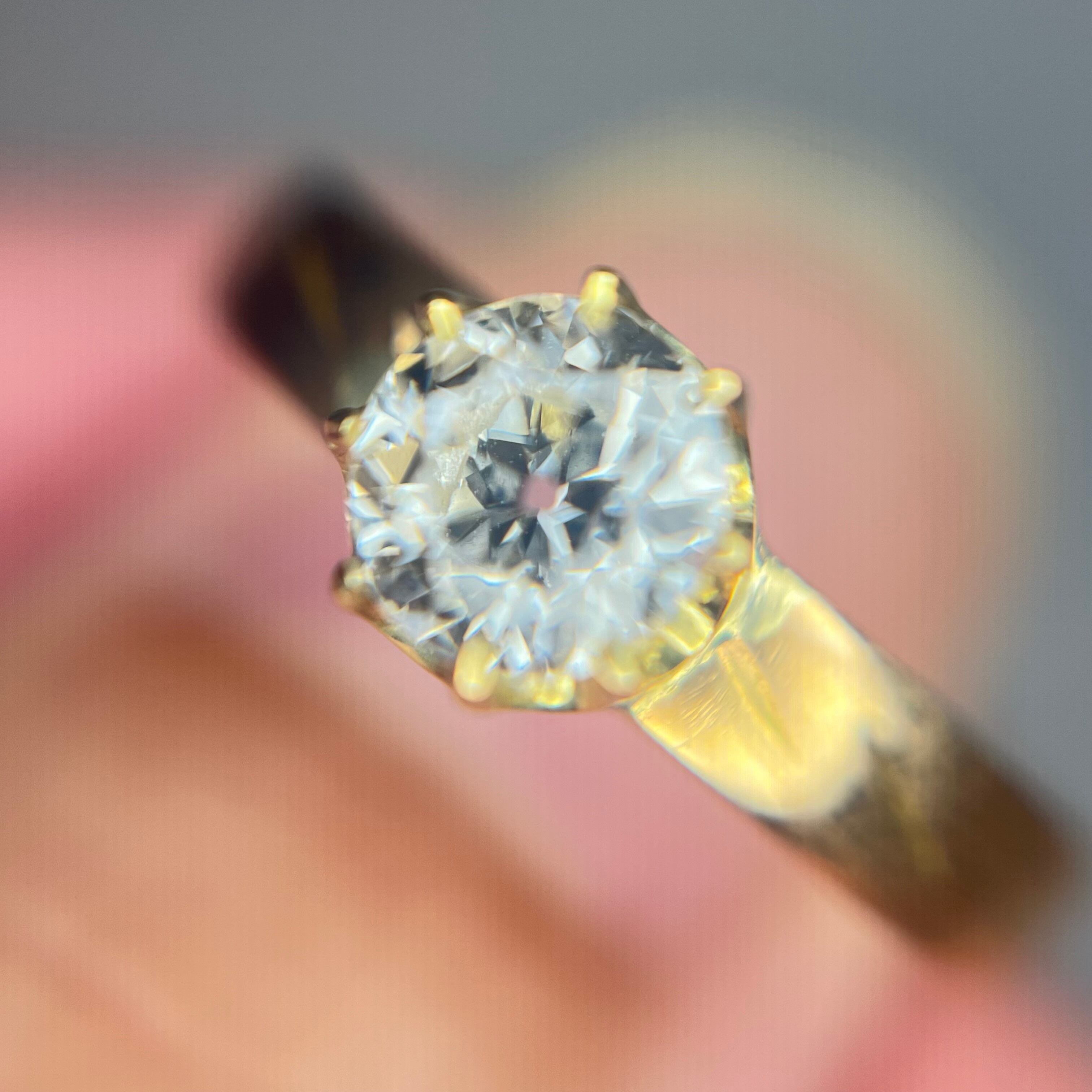 イギリス アンティーク リング 1900年前後頃 K18 オールドヨーロピアン  