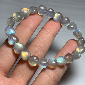 no5.シラーが美しい☆ハート・ラブラドライト ブレスレット