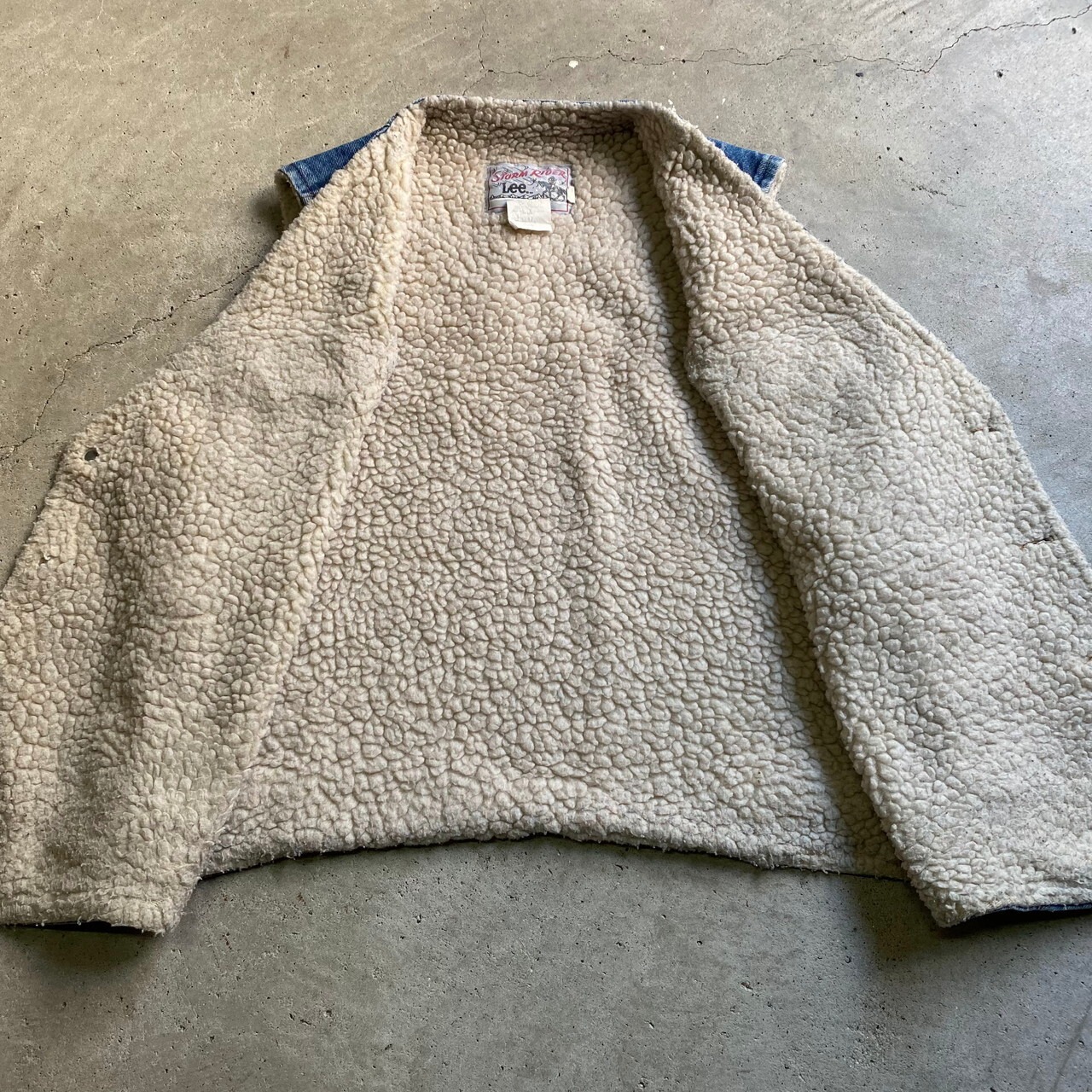 70〜80年代 Lee リー ストームライダー デニムボアベスト メンズM 古着 