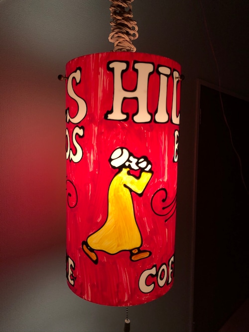 VINTAGE HANGING LAMP "HILLS BROS COFFEE"/希少 ヒルズコーヒー ランプ 照明 プラスチック製 ビンテージ