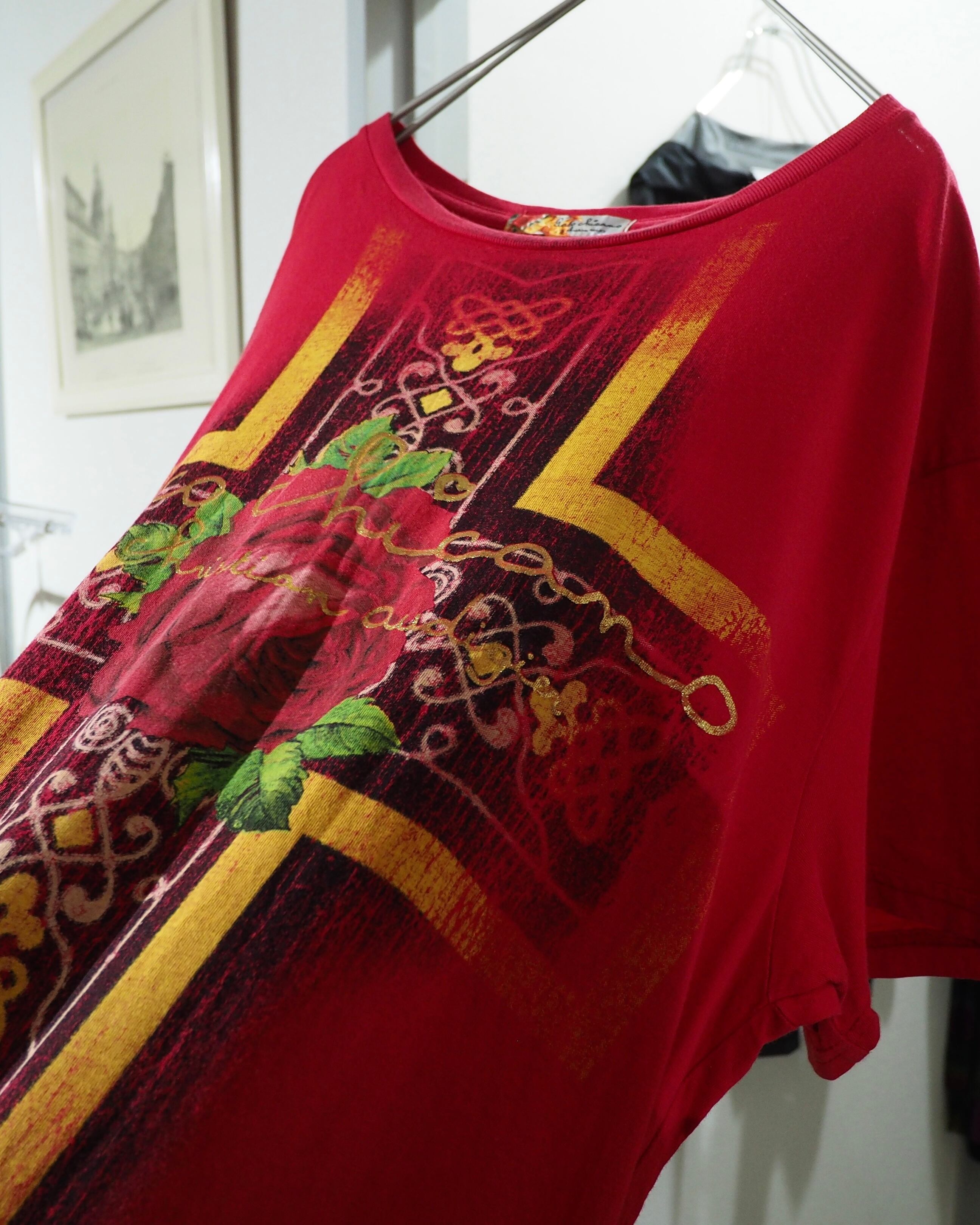 " Christian Audigier ‐ 聖母マリア " Virgin Mary Both sides Printed SS Tee ( Made in USA )