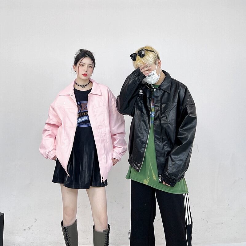 BOROI 春先新作 B's レザー 野球ユニム ゆったり トレンド ハイ