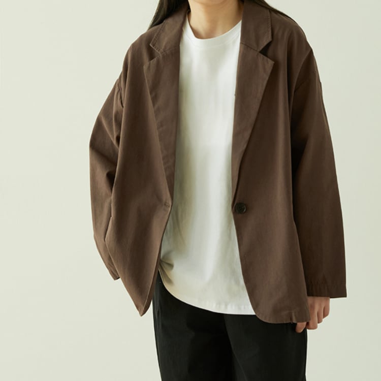 ワンボタンオーバーサイズジャケット A01295