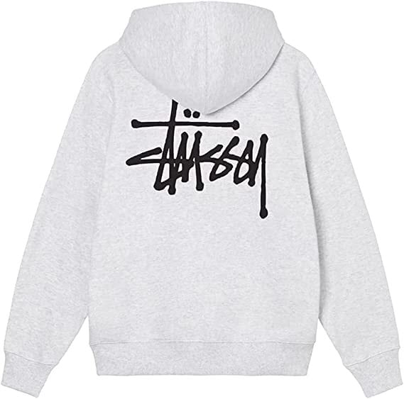 ステューシー ジップアップパーカー BASIC STUSSY ZIP HOODIE GREY