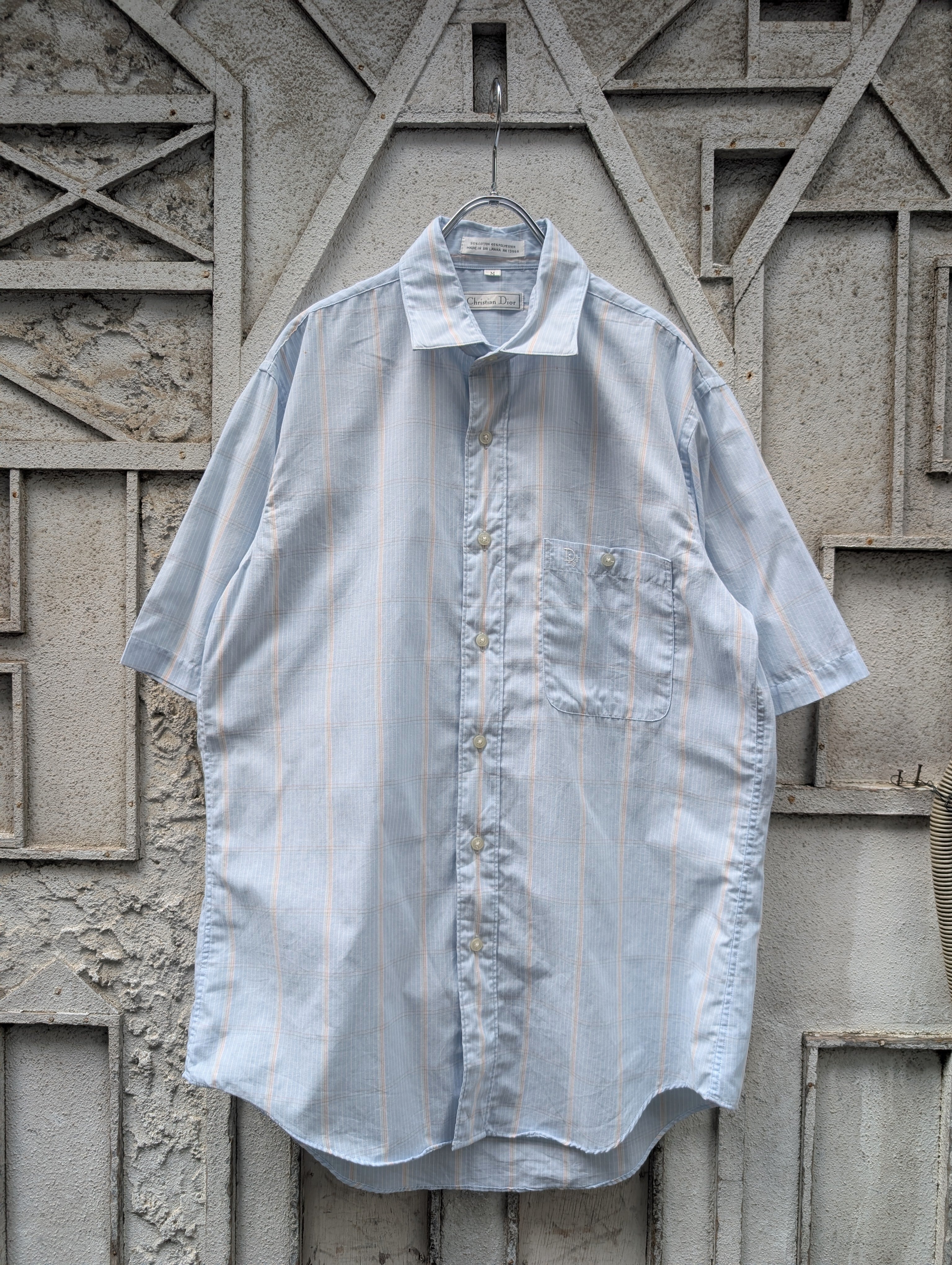 "CHIRISTIAN DIOR" stripe S/S shirt