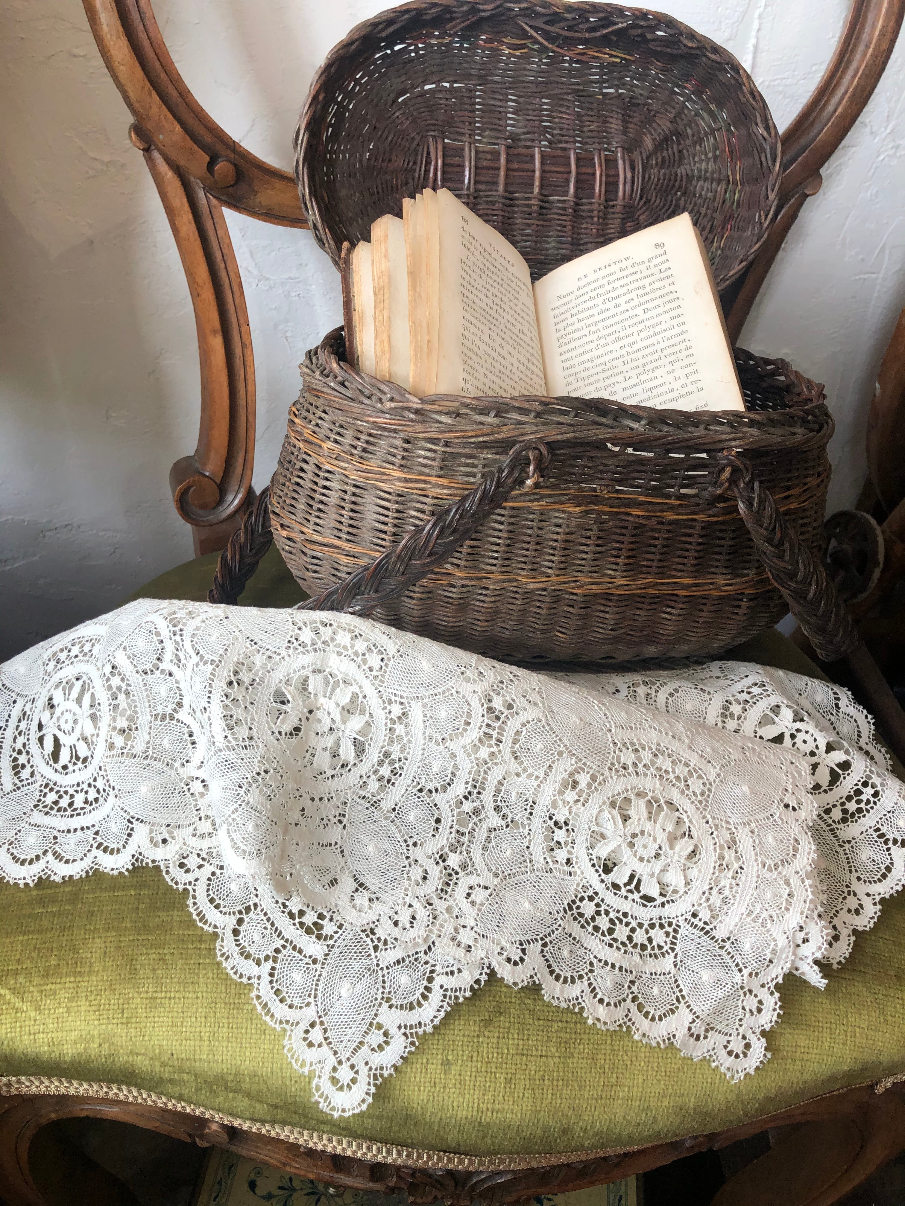 フランスレース スクエアドイリー 正方形 モチーフ | Brocante de La