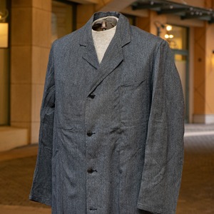 BLACK CHAMBRAY COAT DEAD STOCK-2