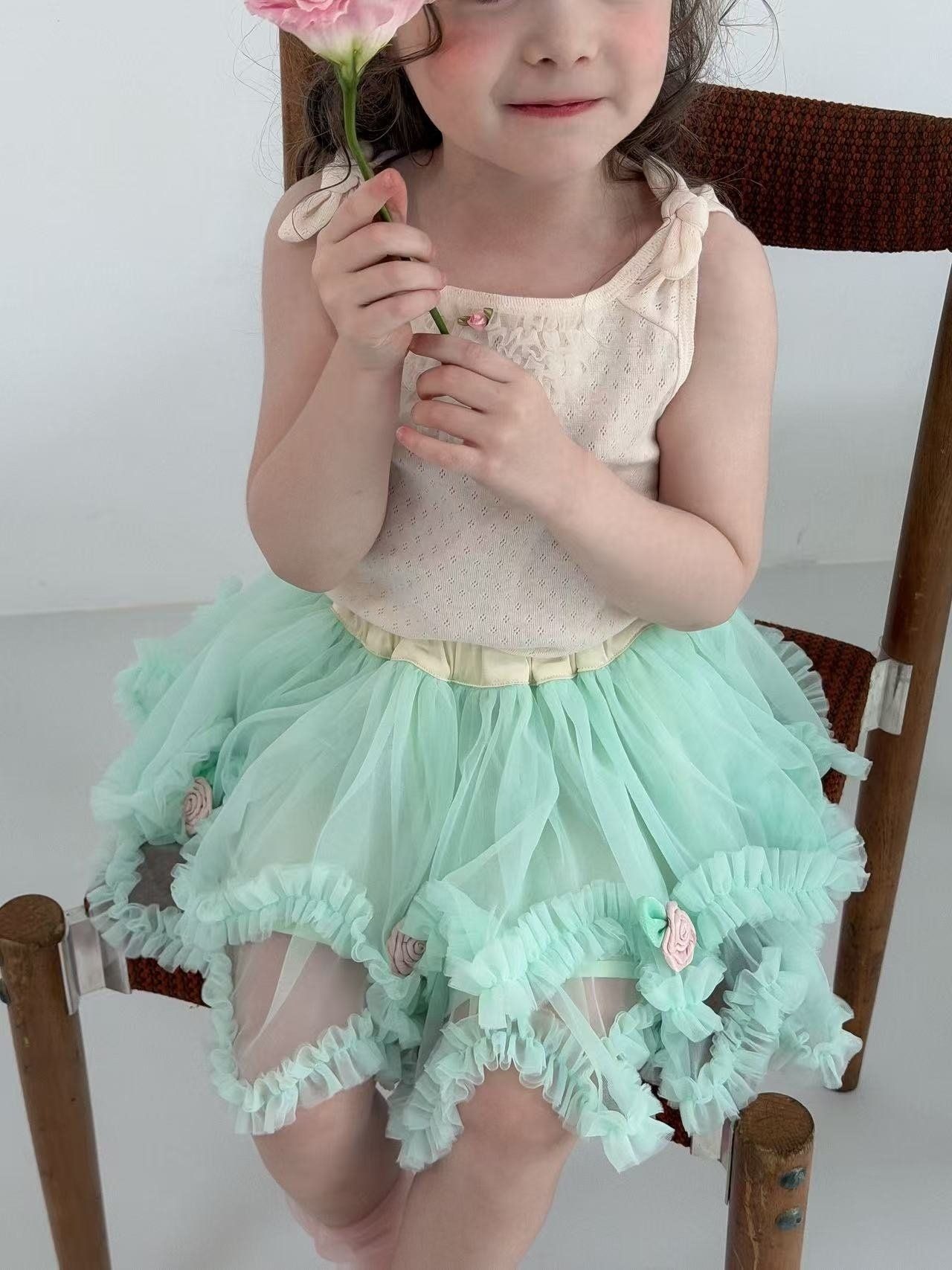 [aiai] Princess Rose Sasha Skirt / [아이아이] 로즈샤샤공주스커트
