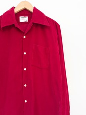 70s ARROW CORDUROY OPEN COLLAR SHIRT Size M