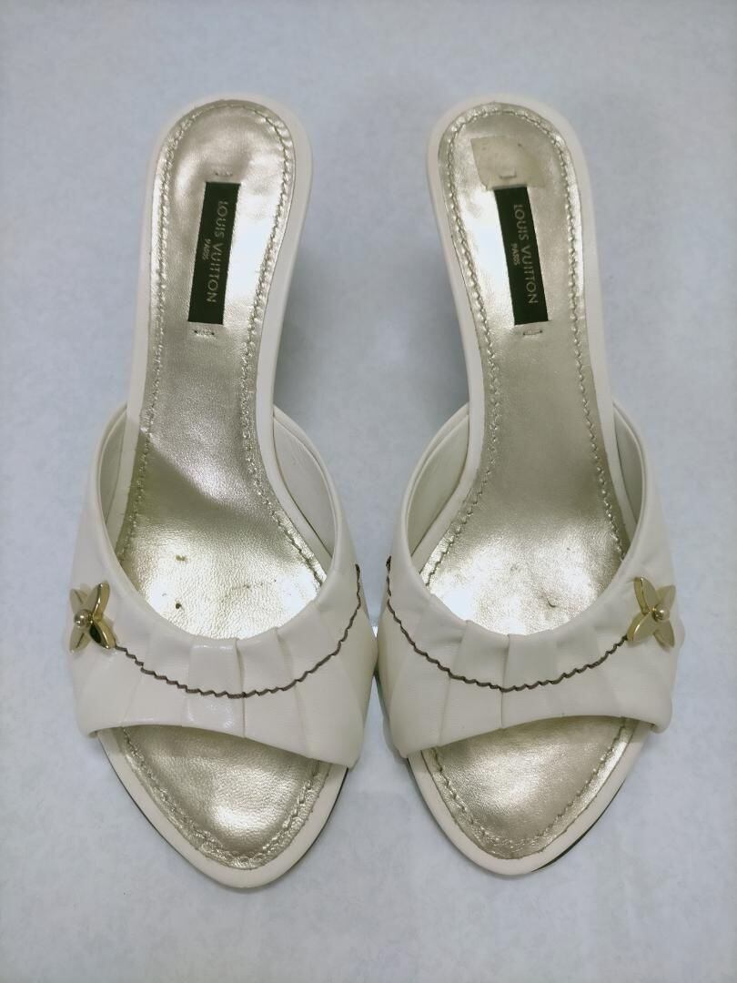 ルイヴィトン LOUIS VUITTON ミュール サンダル ピンヒール レザー