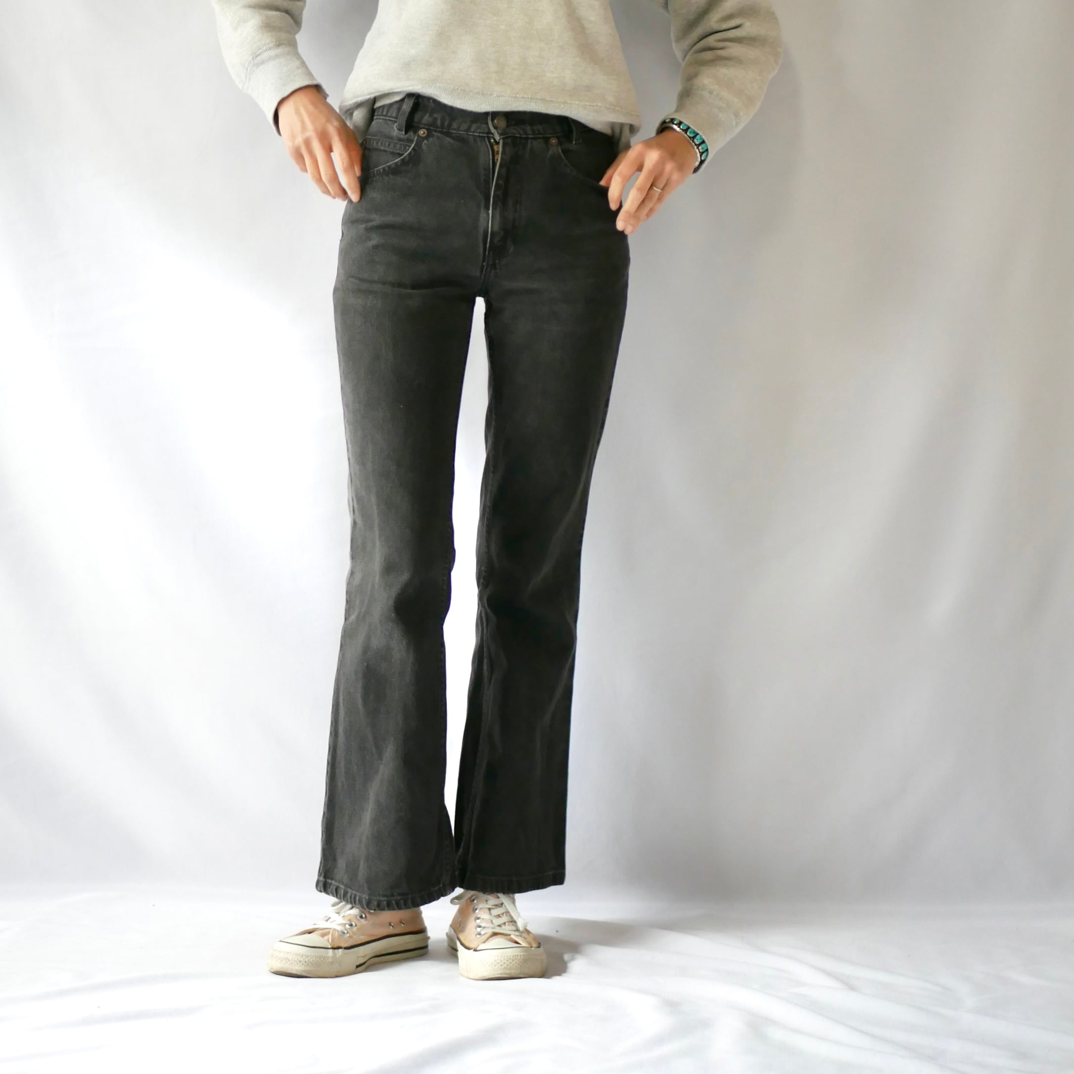 Levi's 31317 bootcut black denim pants リーバイス517ユースモデル