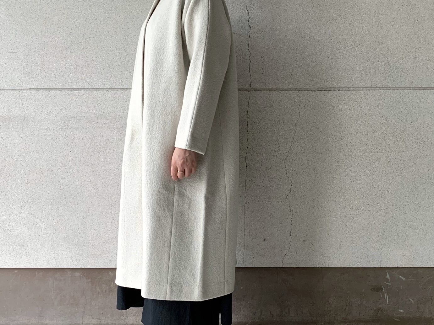 evam eva】press wool long coat/E243K093 | eighty88eight