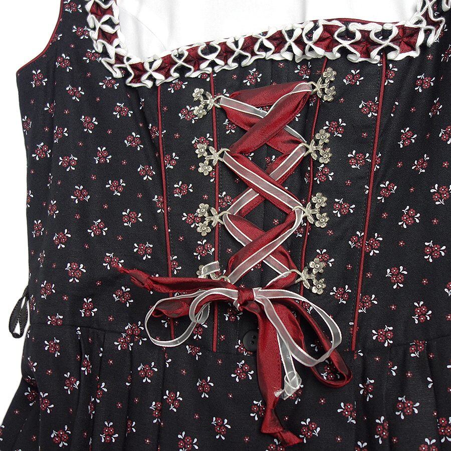 ディアンドル LANDHAUS レースアップ チェック チロル ワンピース 赤 ディアンドル LANDHAUS レースアップ チェック チロル ワンピース 赤