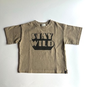 Stay Wild S/S T-Shirt【100-130cm】Camel