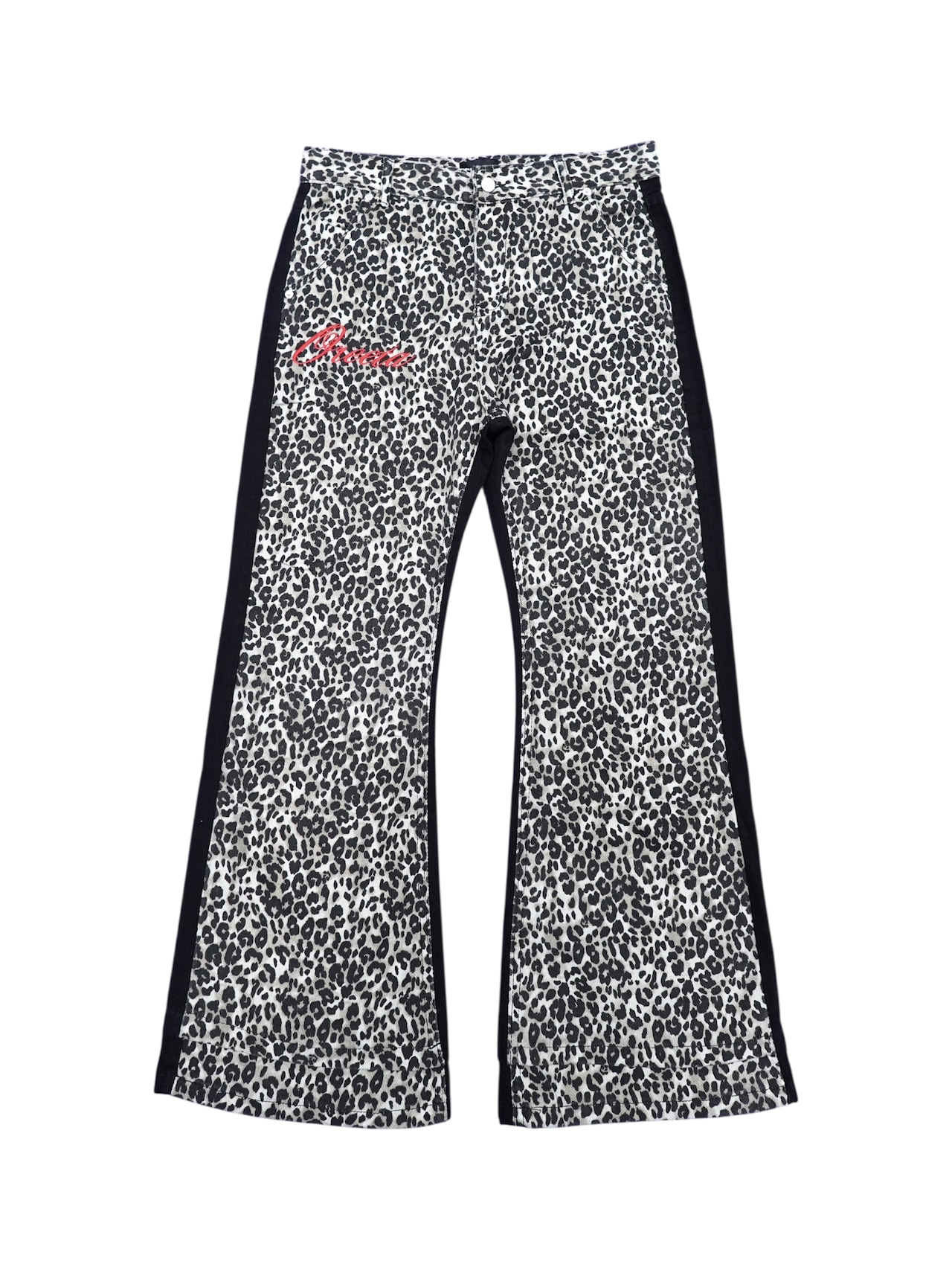 【PLANET STUDIO】Leopard Panel Flare Pants