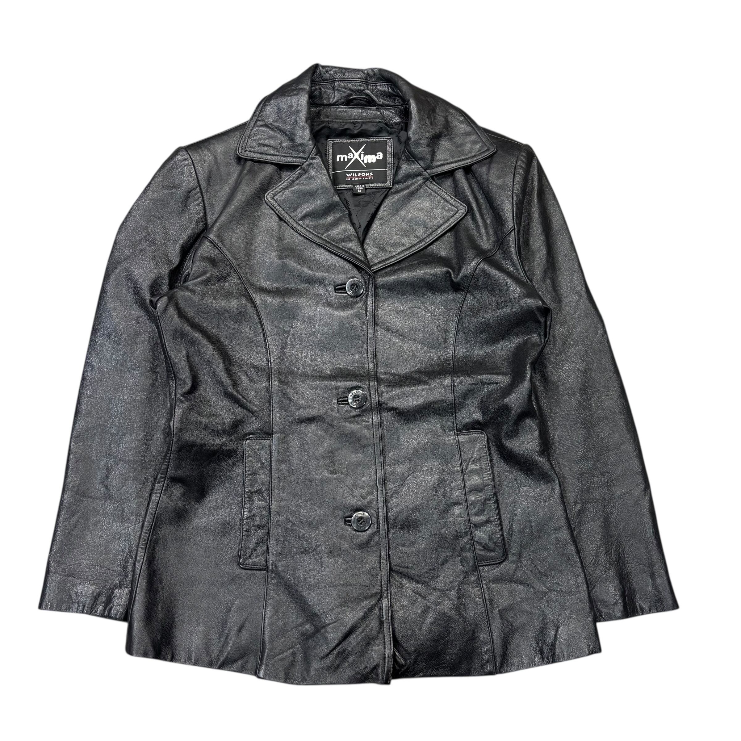 【古着】"maxima" Leather Coat