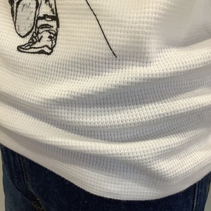 Future,future( これからの未来 ) ワッフル ロングTシャツ ホワイト