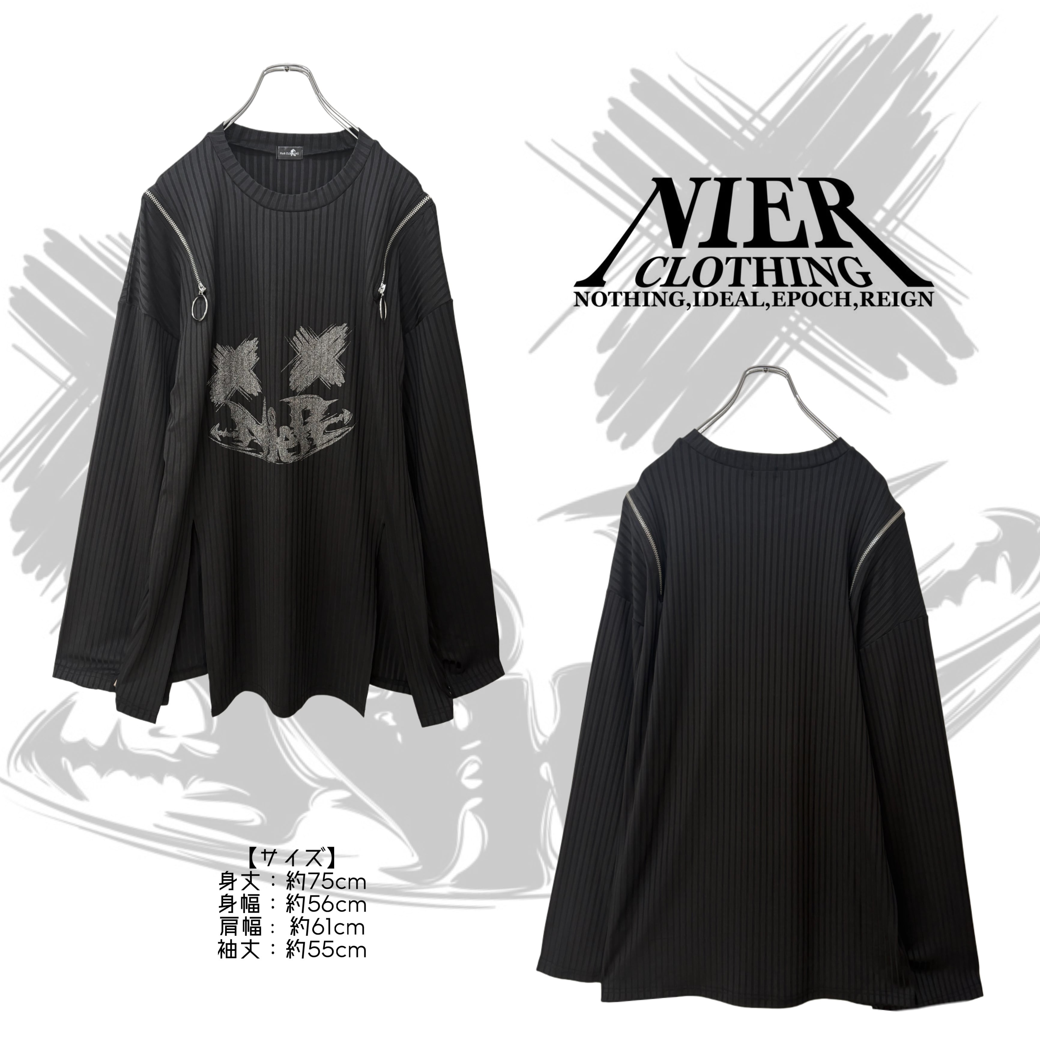 年末スペシャル新作SALE祭》NIER FACE SLIT ZIP DESIGN TOPS | NIER