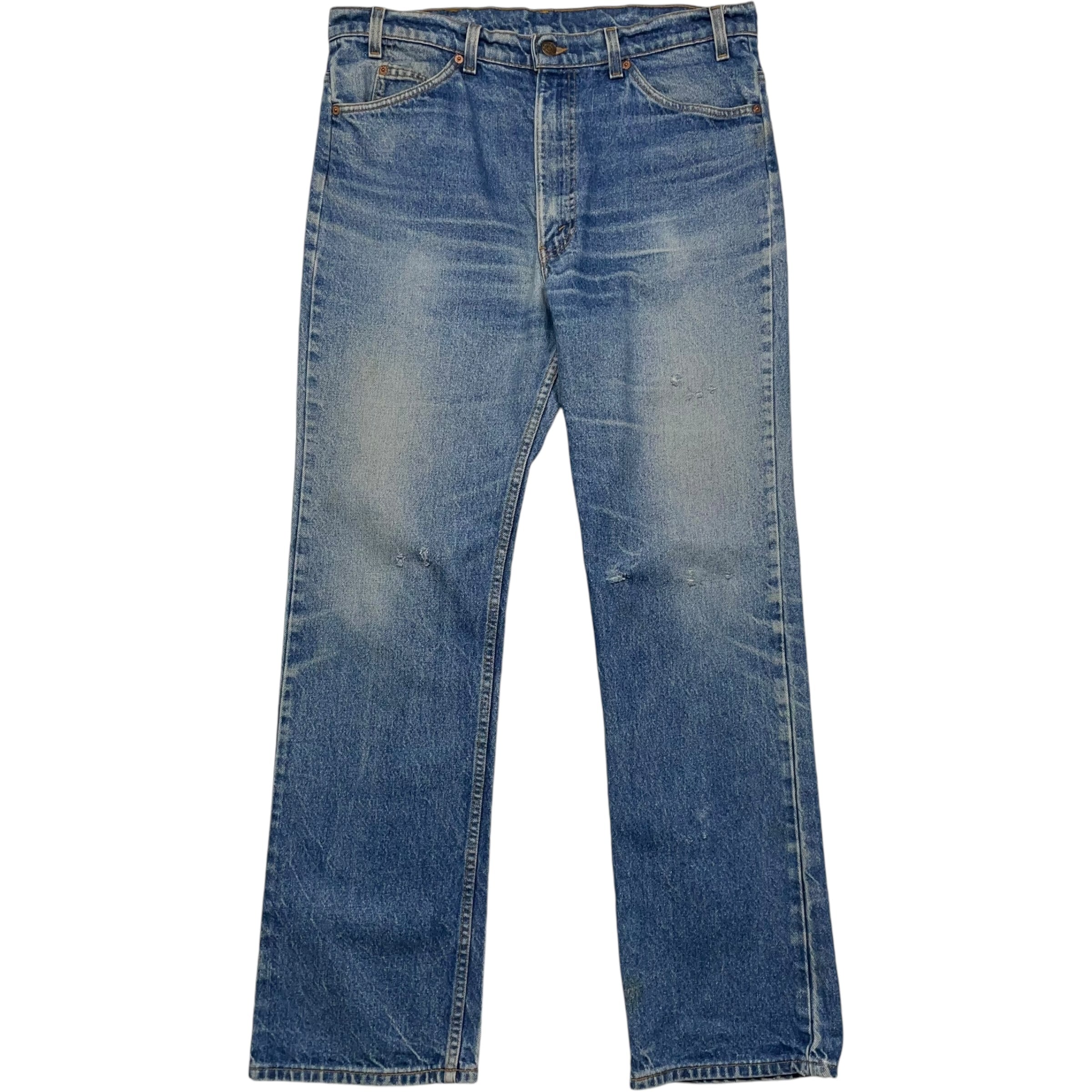 《実寸 W38L32》 Levi's リーバイス 517 デニムパンツ ヒゲ アタリ ブルー USA製 90年代 vintage no.4611