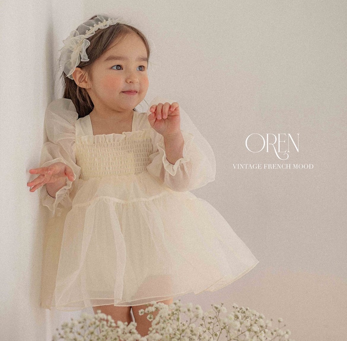 〖 即納 〗2025 OREN オレン セイオーガンザロンパース S size (baby&kids)