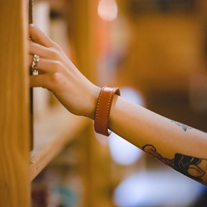 Leather Open Cuff Bracelet / レザー オープン カフ ブレスレット