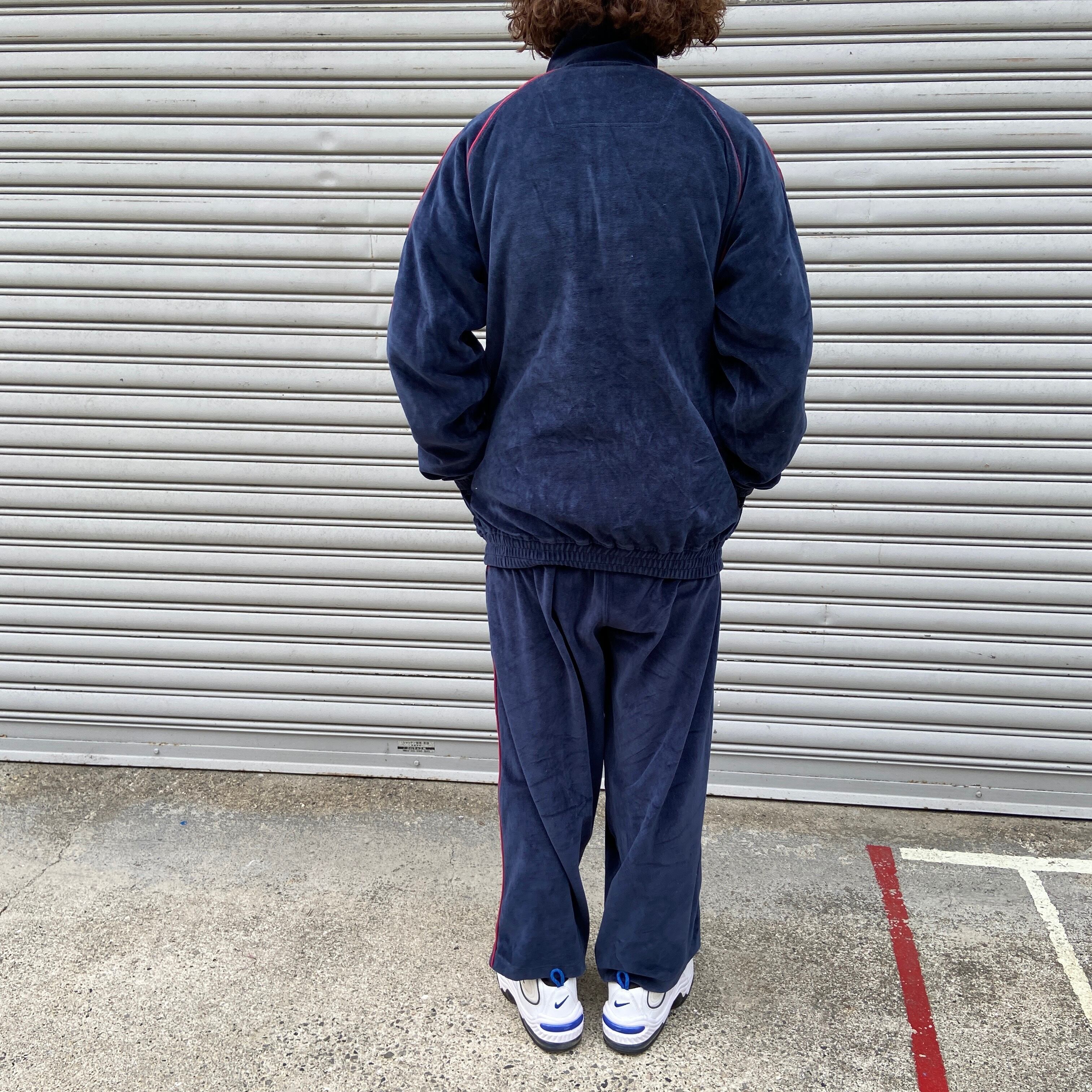 送料無料』PERRY ELLIS ペリーエリス ベロアジャージ セットアップ M 