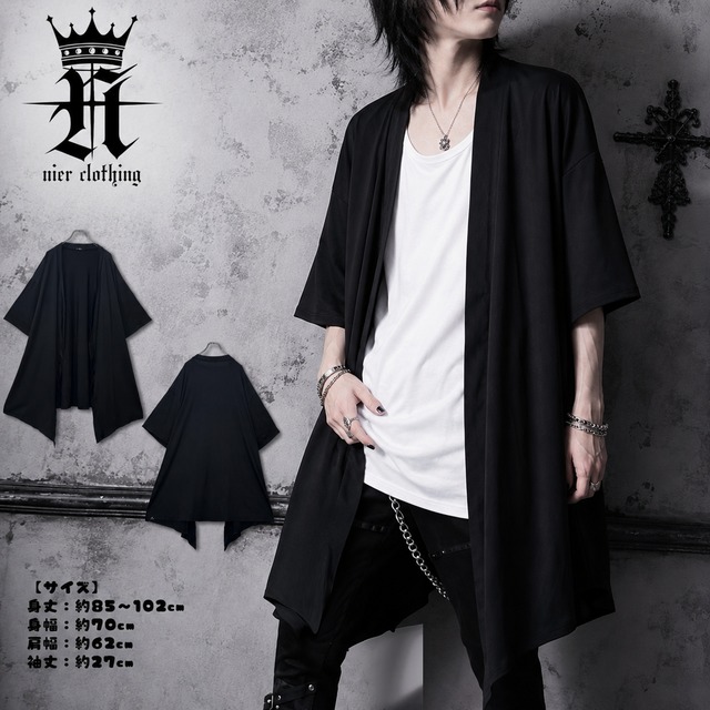 《週末早い者勝ち大特価新作》軽量LONG DRAPE OUTER【BLACK】