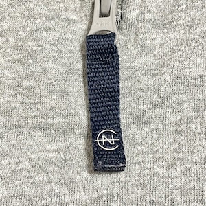 【NAUTICA】刺繍ロゴ ハーフジップ スウェット プルオーバー トレーナー グレー ノーティカ LARGE US古着