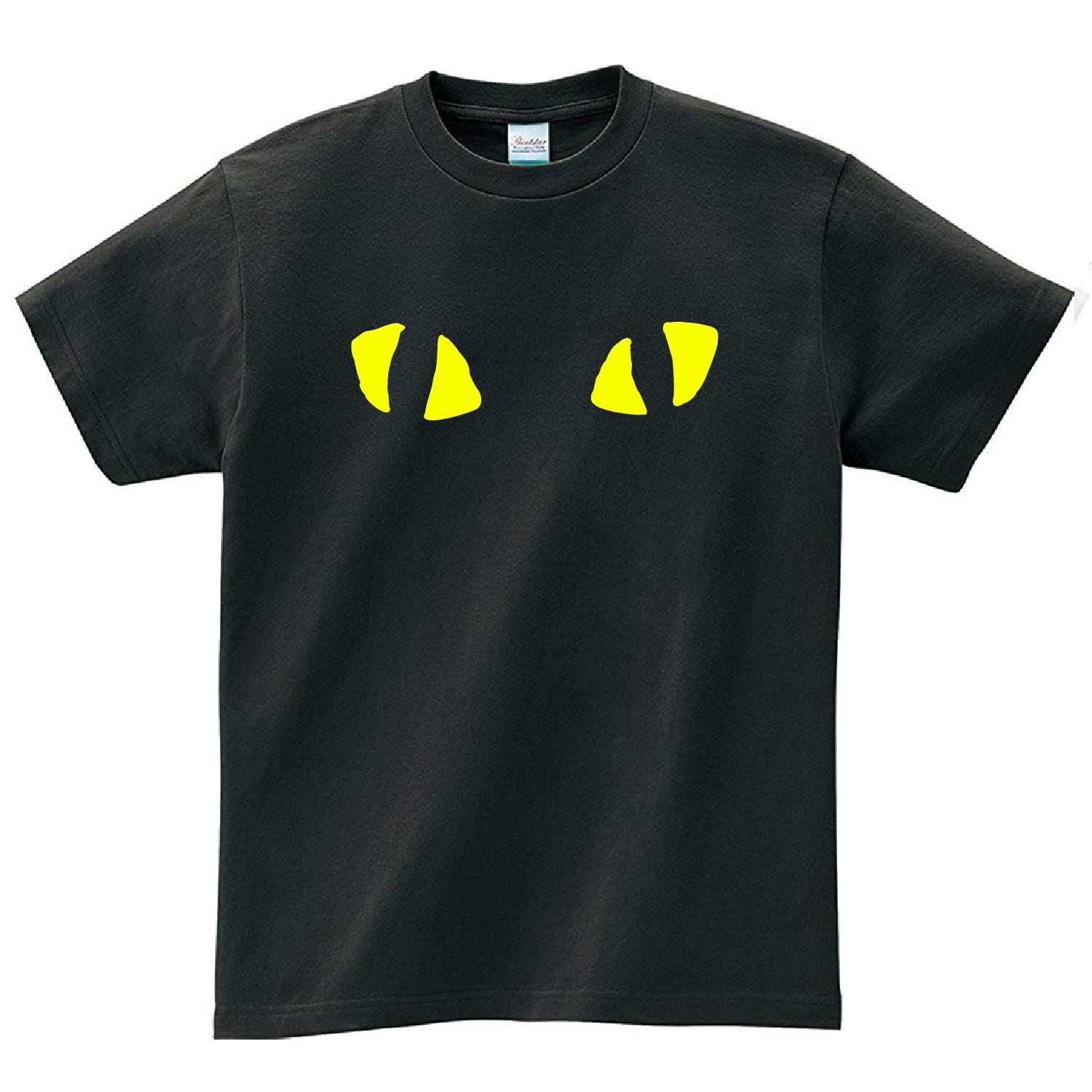猫の目 Tシャツ メンズ レディース 半袖 バンド シンプル ゆったり おしゃれ トップス 黒 30代 40代 ペアルック プレゼント 大きいサイズ 綿100% 160 S M L XL
