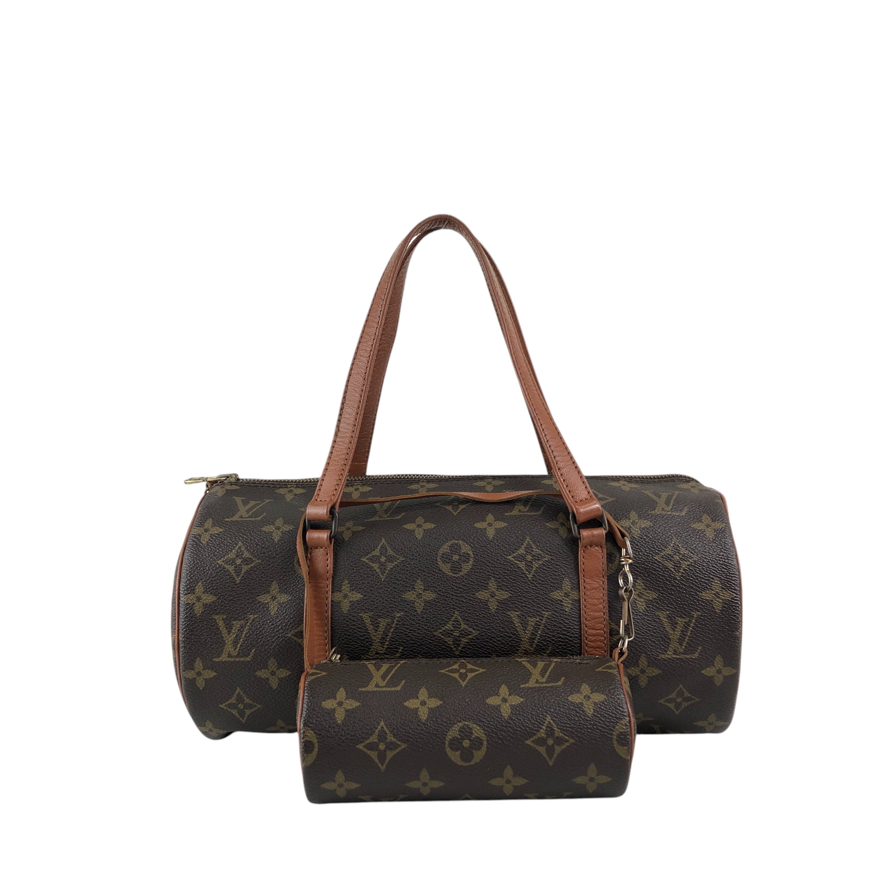 【ルイヴィトン】モノグラム パピヨン ハンドバッグ ヴィンテージ 訳あり LOUIS VUITTON ルイヴィトン パピヨン モノグラム ハンドバッグ