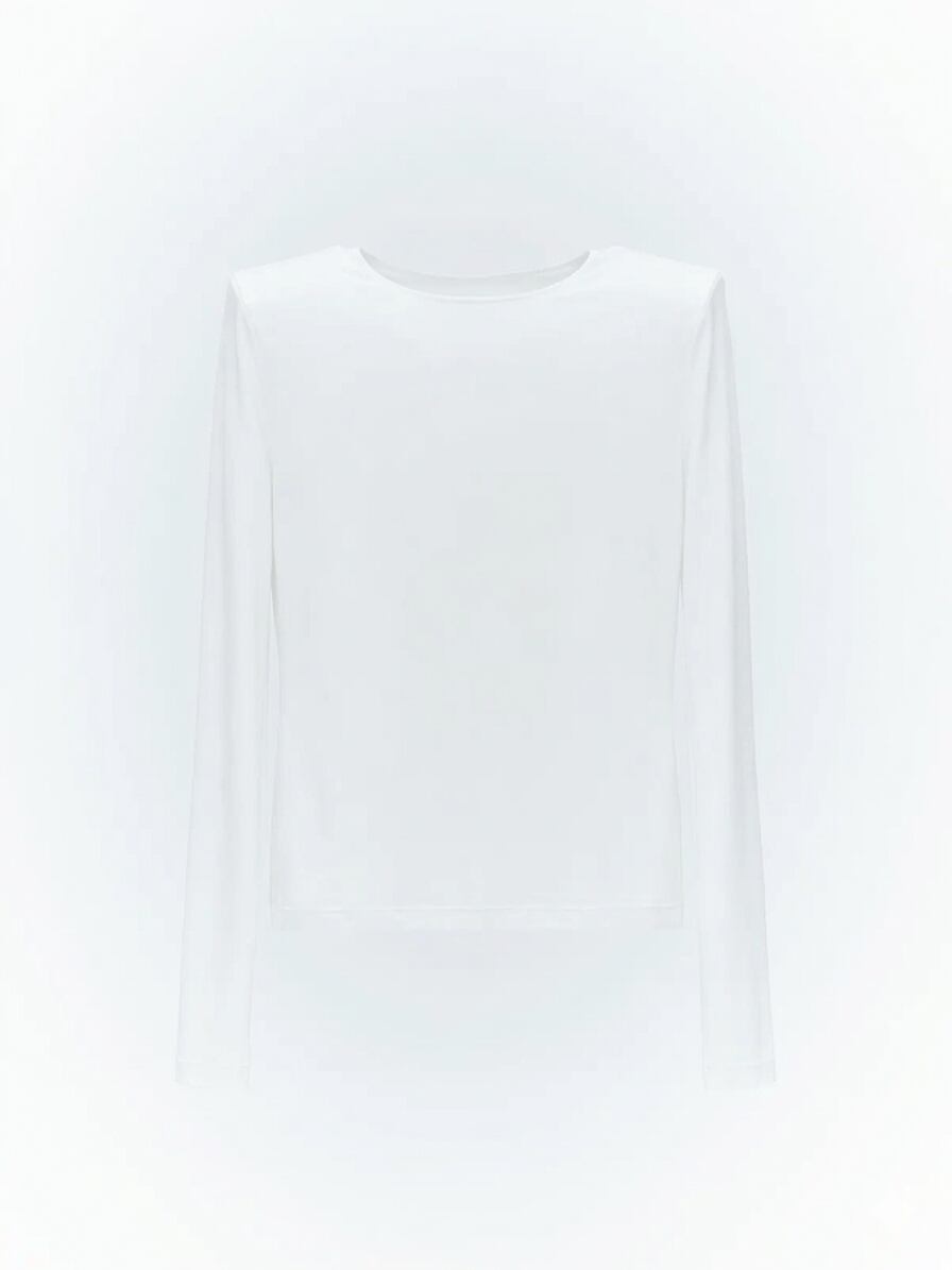 【yuunaichikawa】Shoulder pad long sleeve top