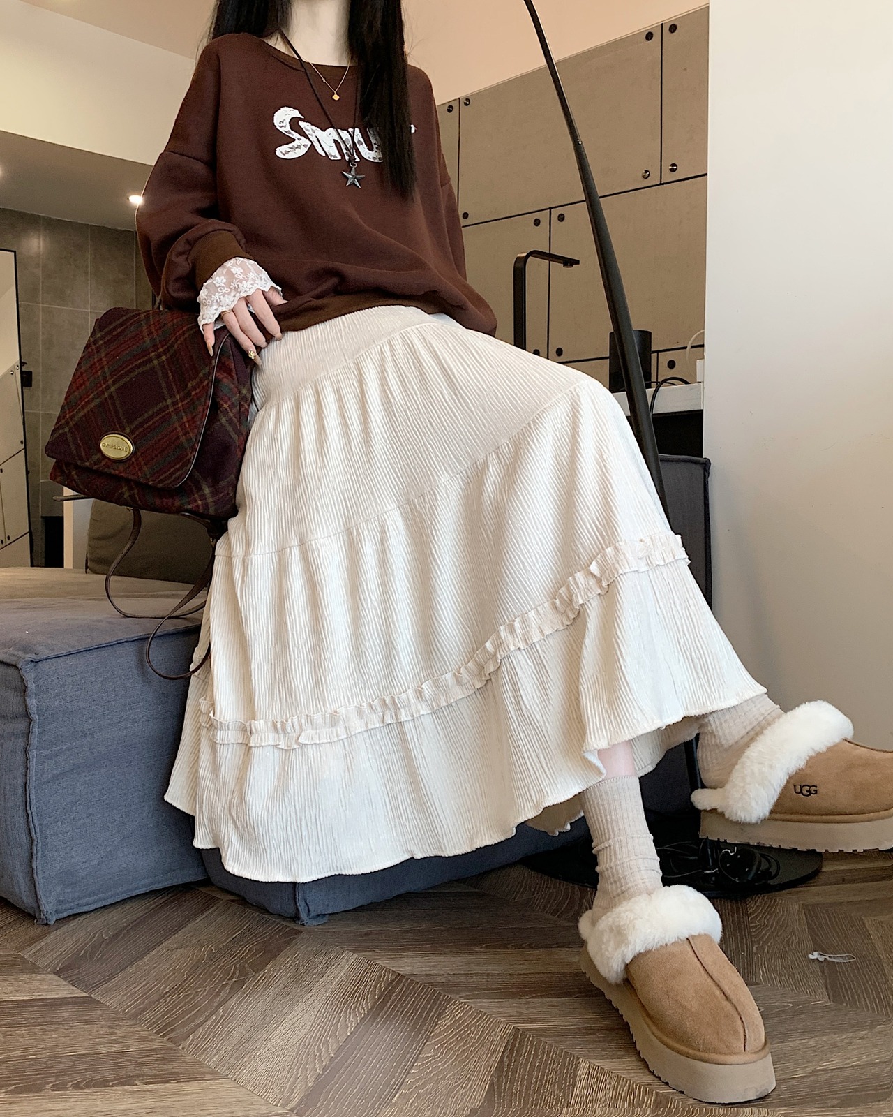 ハイウエストAラインスカート　K2207