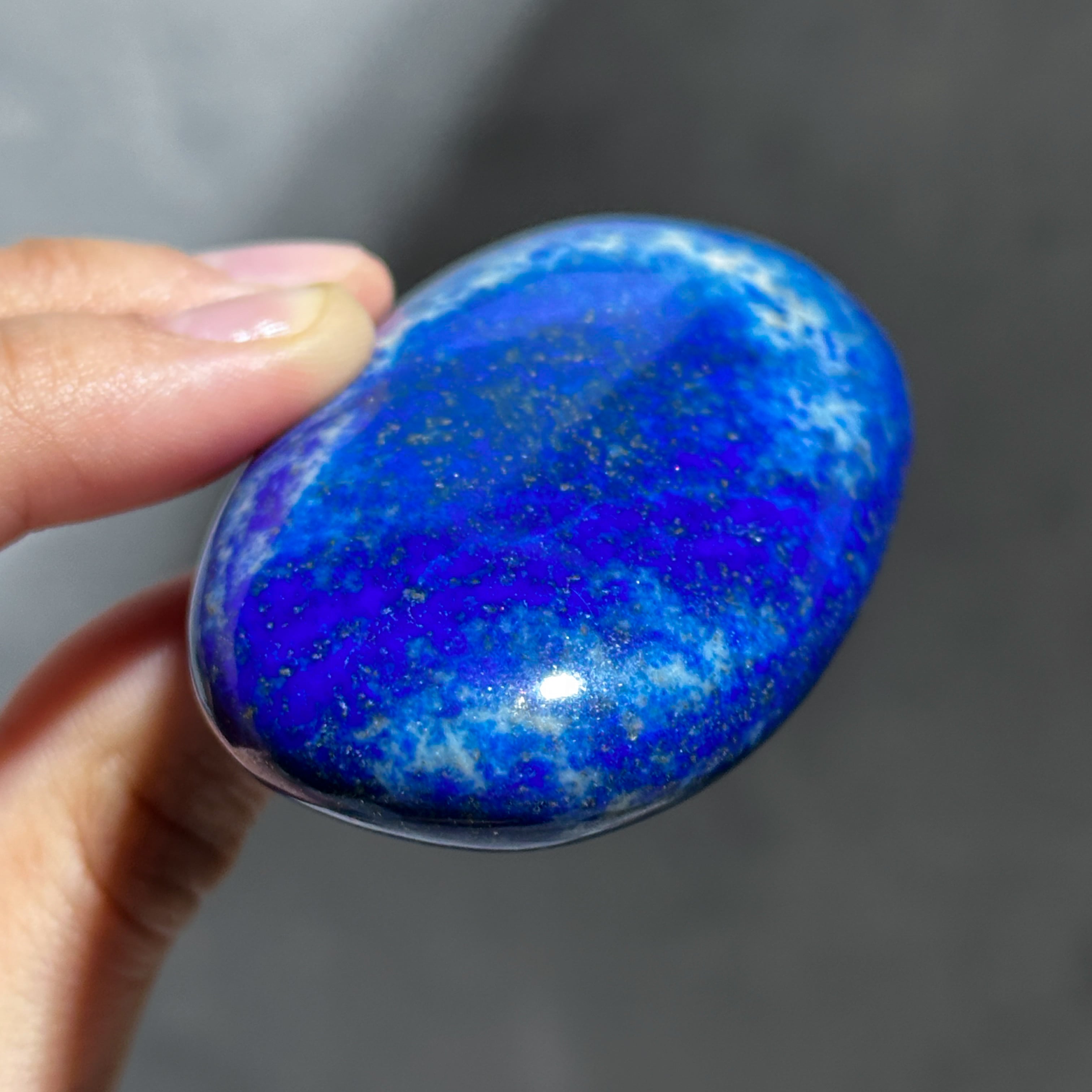 ラピスラズリ パームストーン76◇Lapis Lazuli◇天然石・鉱物