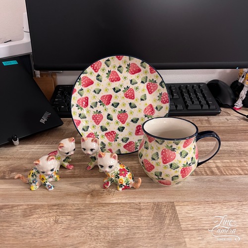 （専用商品）マリアンナ社製　猫の置物4点　マグカップ350mlとプレート19㎝