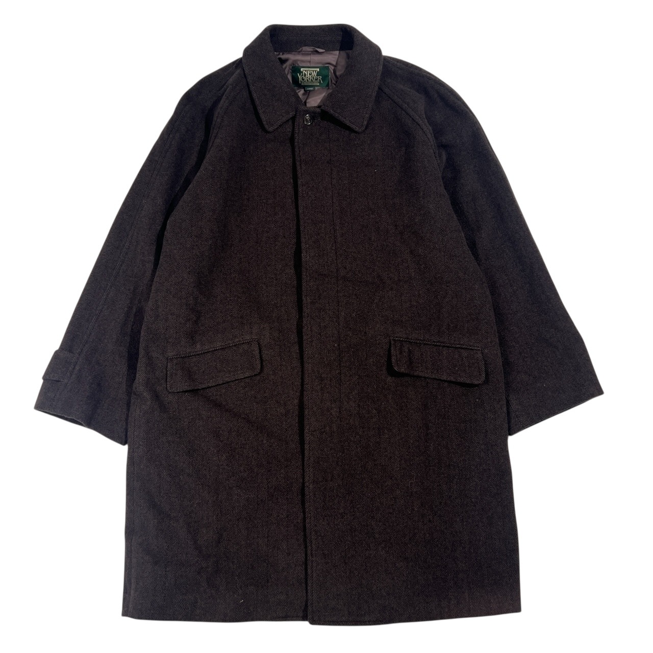 NEWYORKER ニューヨーカー ヘリンボーン ステンカラー コート L/メンズ