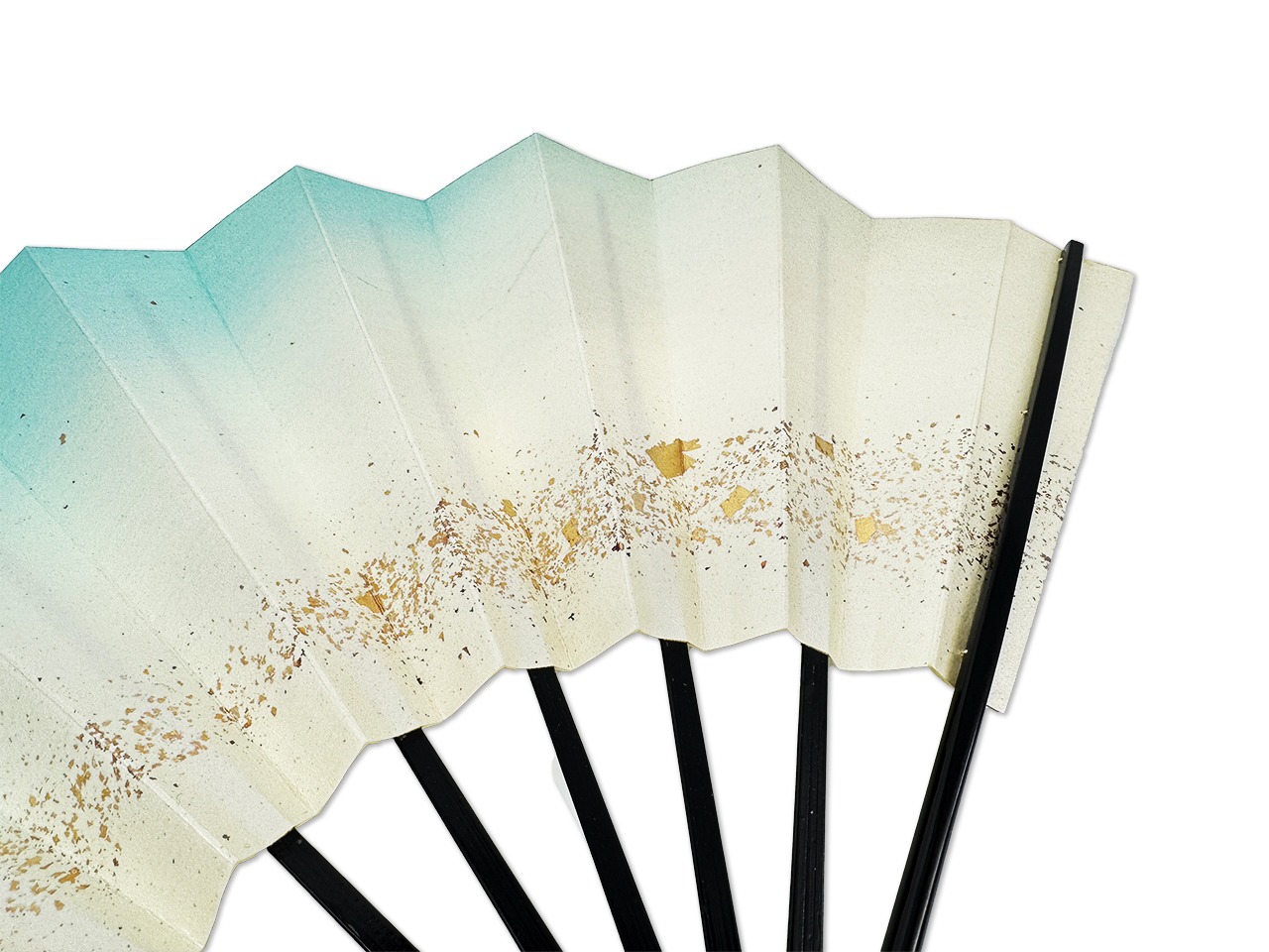 4062 黒塗  ホログラム 舞扇子