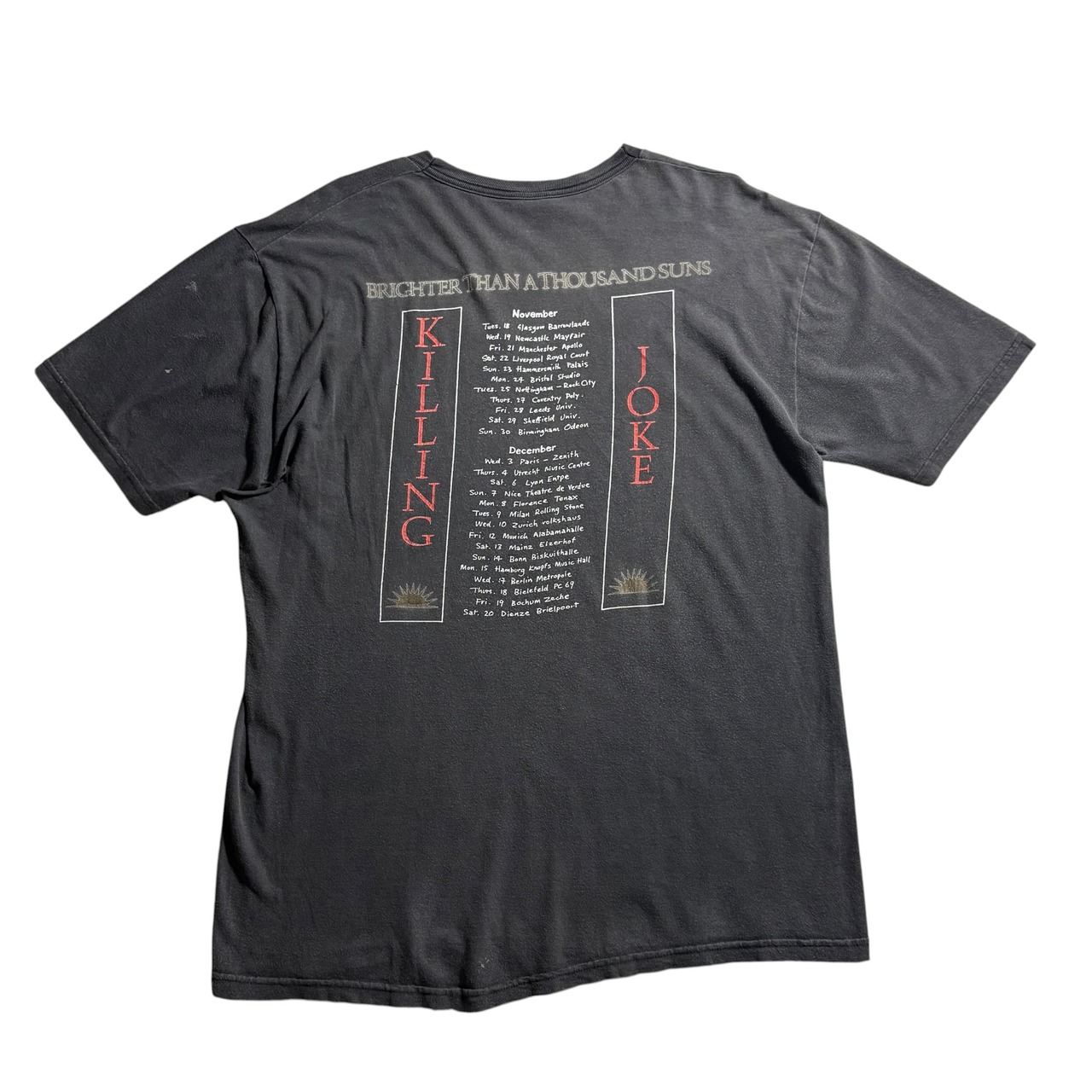 vintage 1980’s KILLING JOKE music tee “BRIGHTER THAN A THOUSAND SUNS”