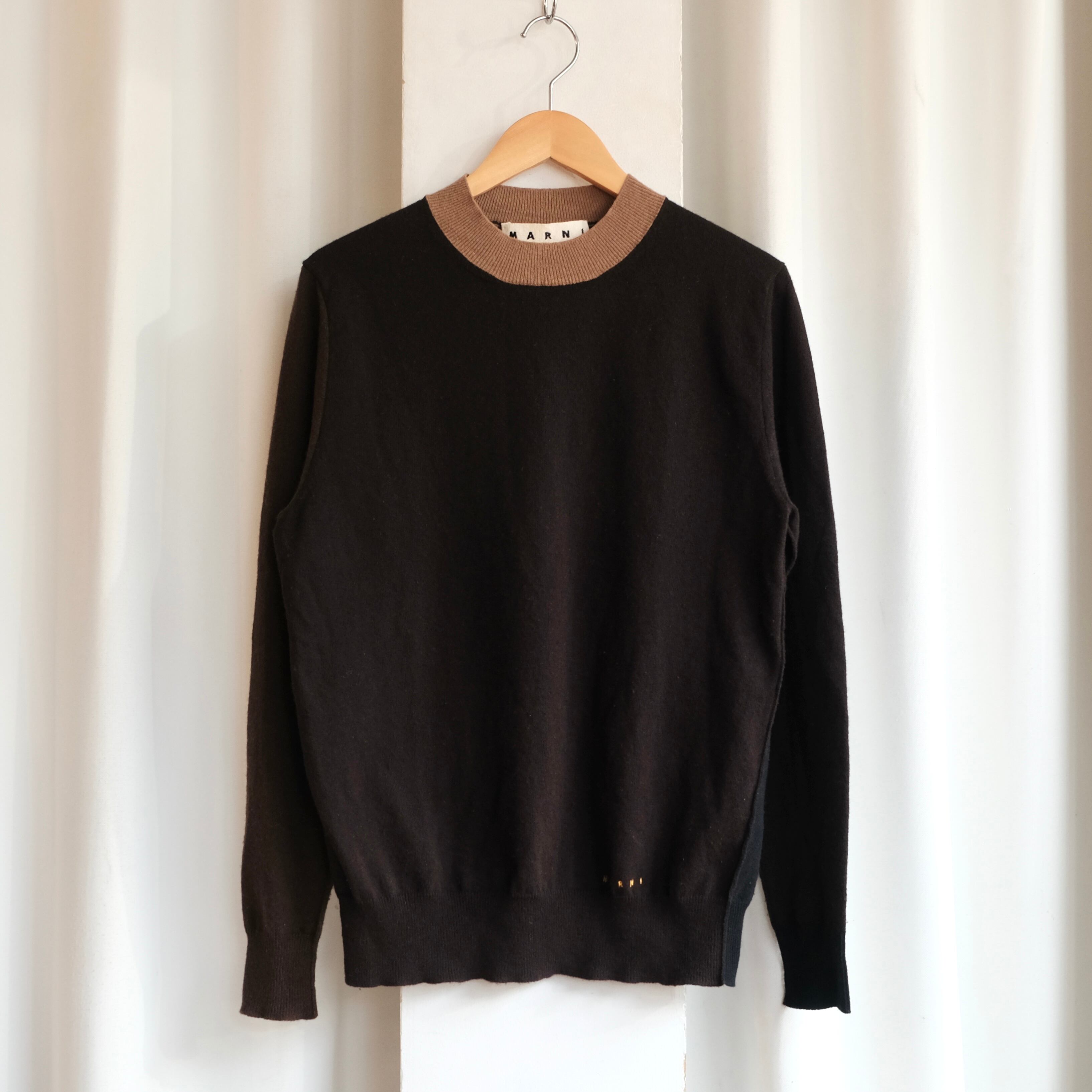 MARNI 19AW MULTI COLLAR BROWN KNIT | safarionline