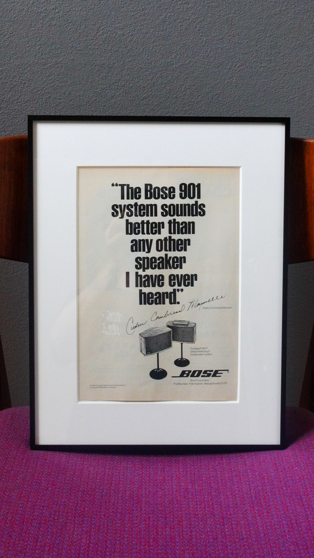 【1980】BOSE ボーズ スピーカー アドバタイジング ポスター《AD 広告 アート ヴィンテージ》