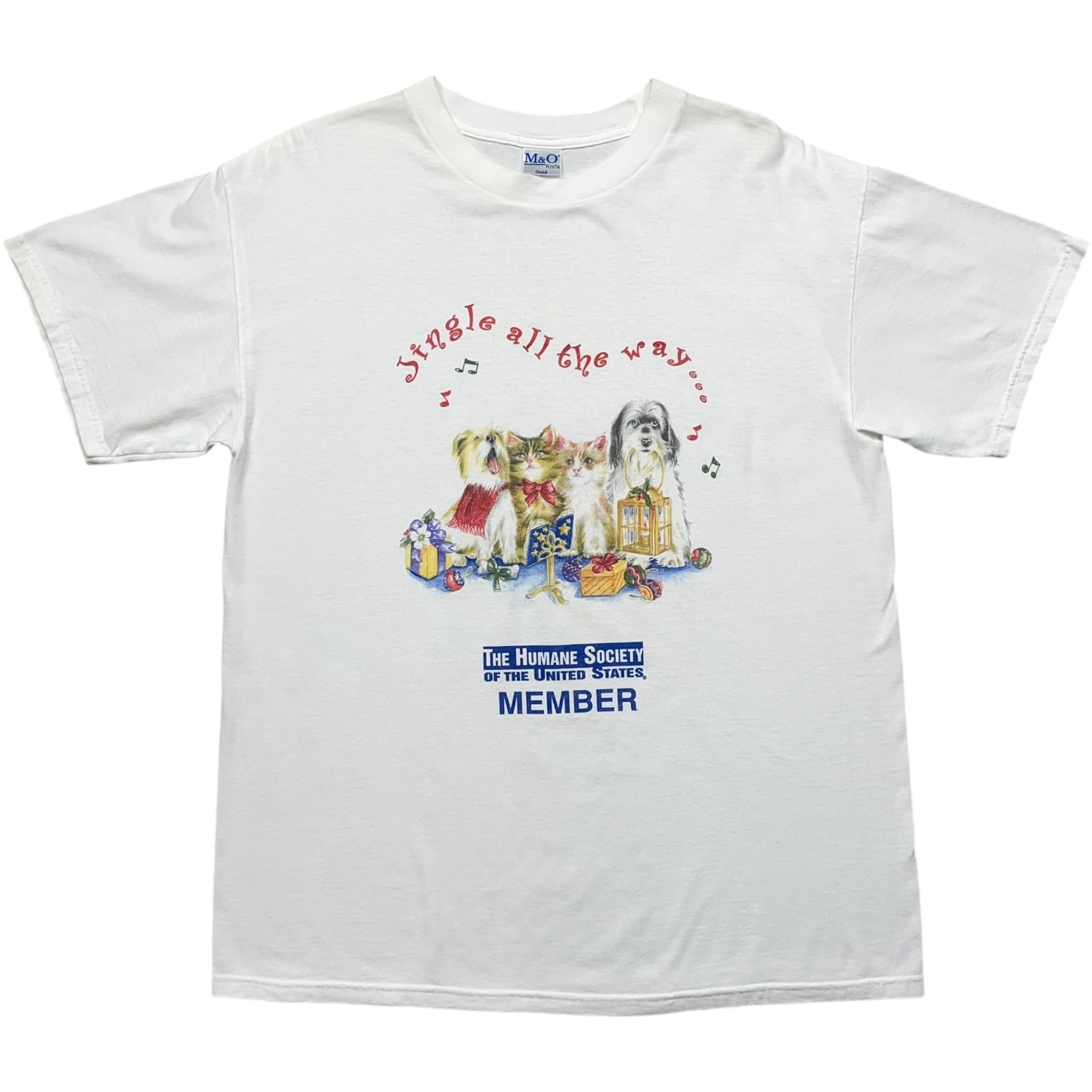 《L》 M&A Tシャツ アニマルプリント 動物愛護団体 ホワイト no.8777