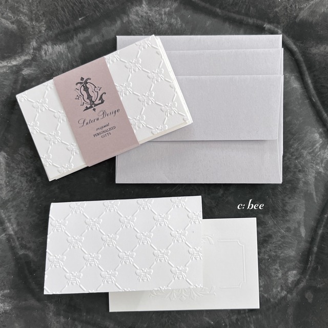 エンボスカードセット（S）名刺サイズ３セット