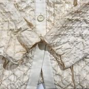 90s リネン100% Christian Dior BOUTIQUE クリスチャンディオール 麻100% ポコポコ素材 ジャケット /アイボリー系 レディース ヴィンテージ