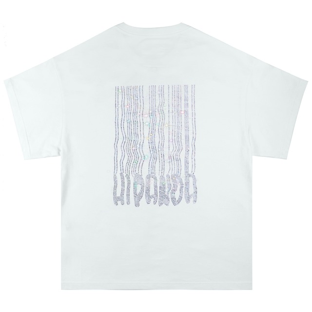 【HIPANDA ハイパンダ】男女兼用 ラインストーン Tシャツ UNISEX  RHINESTONE T-SHIRT / WHITE・BLACK