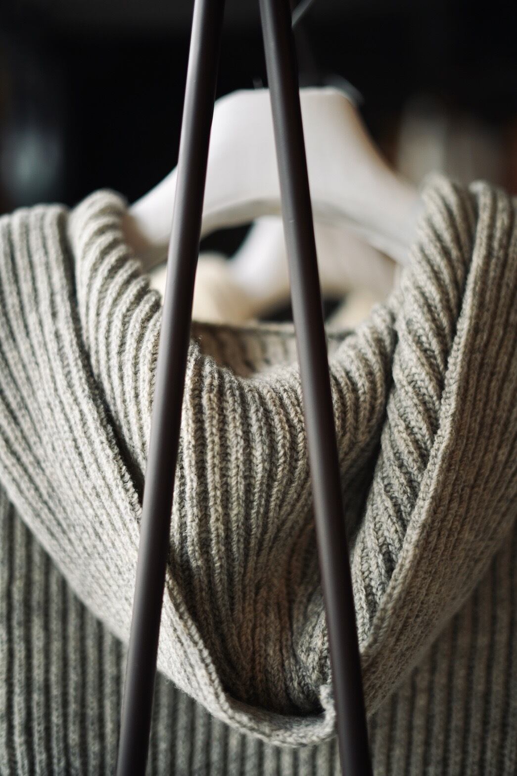 トップス FUMIKA_UCHIDA SHETLAND HOODED CARDIGAN FUMIKA_UCHIDA/SHETLAND RIB STITCH HOODED CARDIGAN(TOP BROWN)