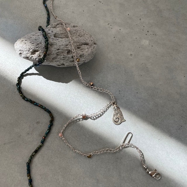 "深碧" necklace & mask chain