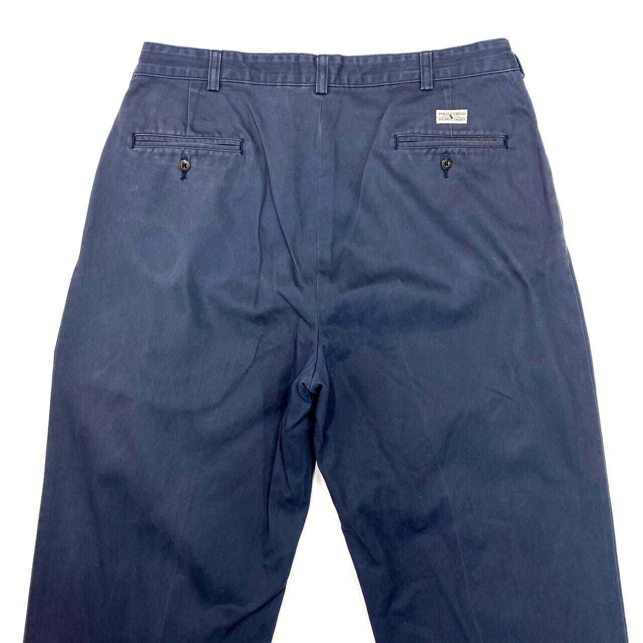 Ralph Lauren ツータック チノパンツ／ネイビー 105ac387ab8b22c53a4abd300f5b01